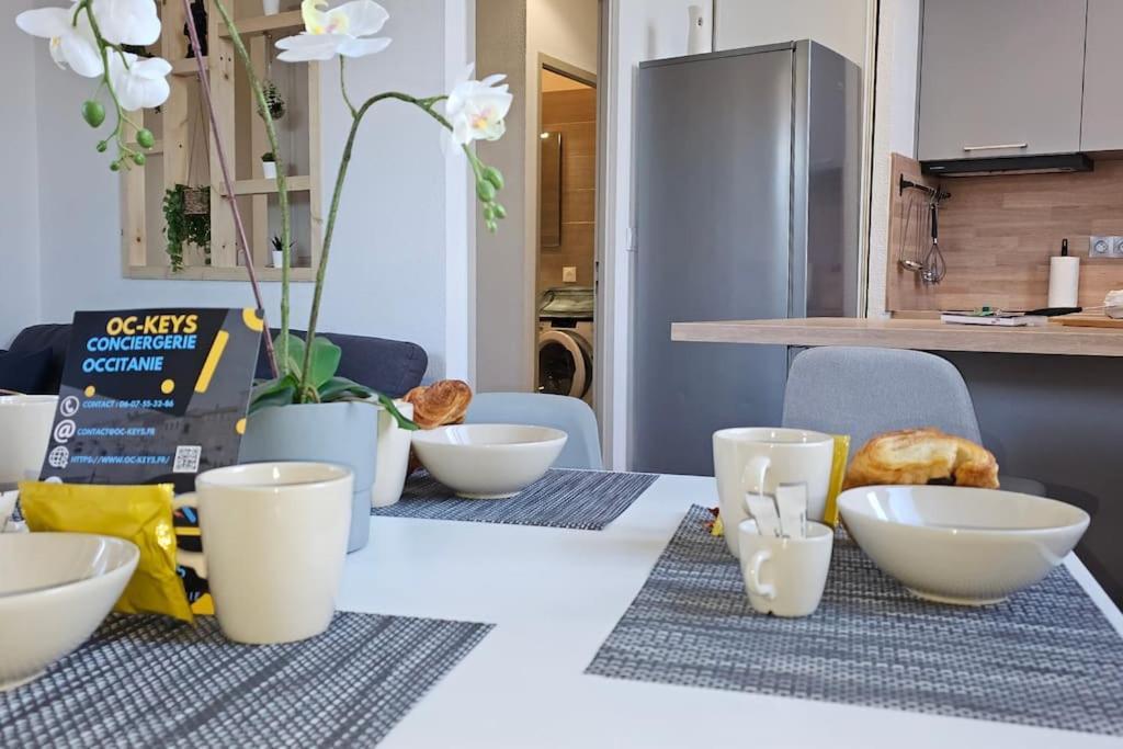 L'Orchidee, Proche De La Gare Avec Clim Et Terrasse Apartamento Narbona Exterior foto
