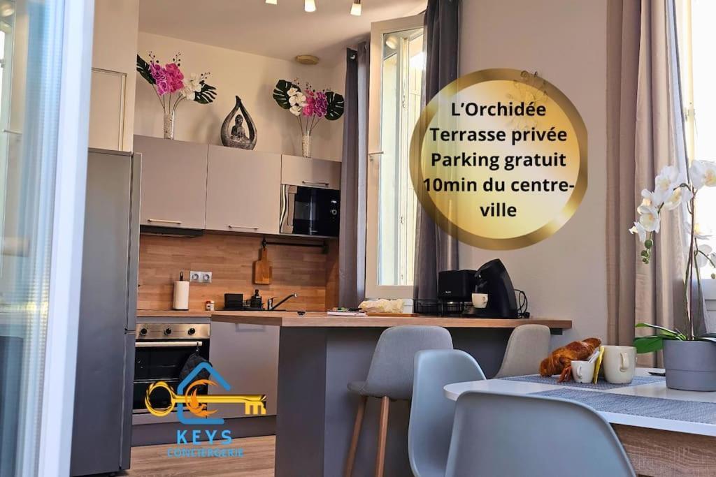 L'Orchidee, Proche De La Gare Avec Clim Et Terrasse Apartamento Narbona Exterior foto